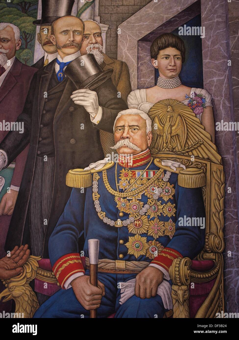 Dictador Porfirio Díaz Pintura Mural del Castillo de Chapultepec