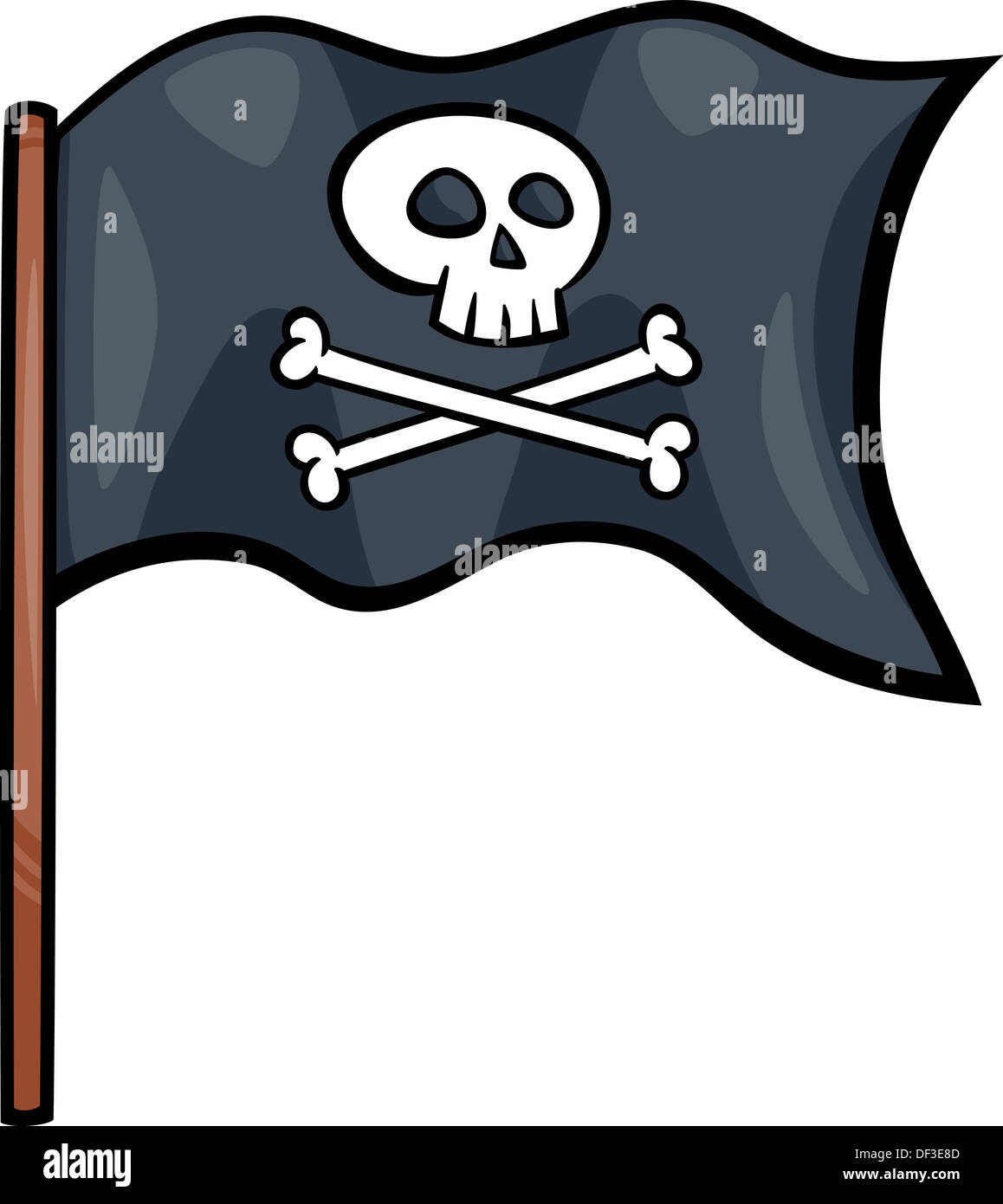 Bandera pirata de dibujos animados fotografías e imágenes de alta