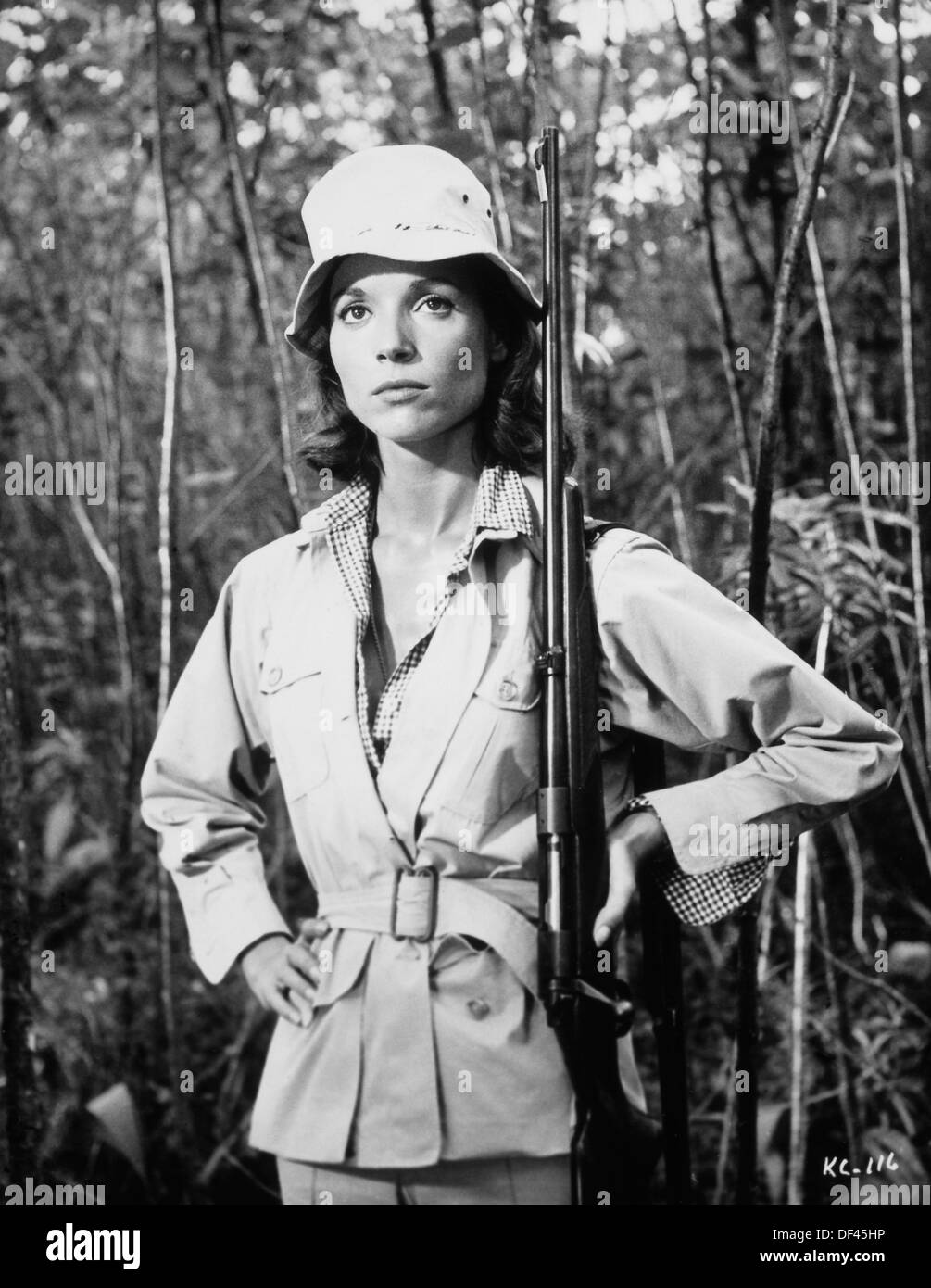 Elsa Martinelli, en el plató de la película, 'Rampage', Seven Arts Productions, 1963. Foto de stock