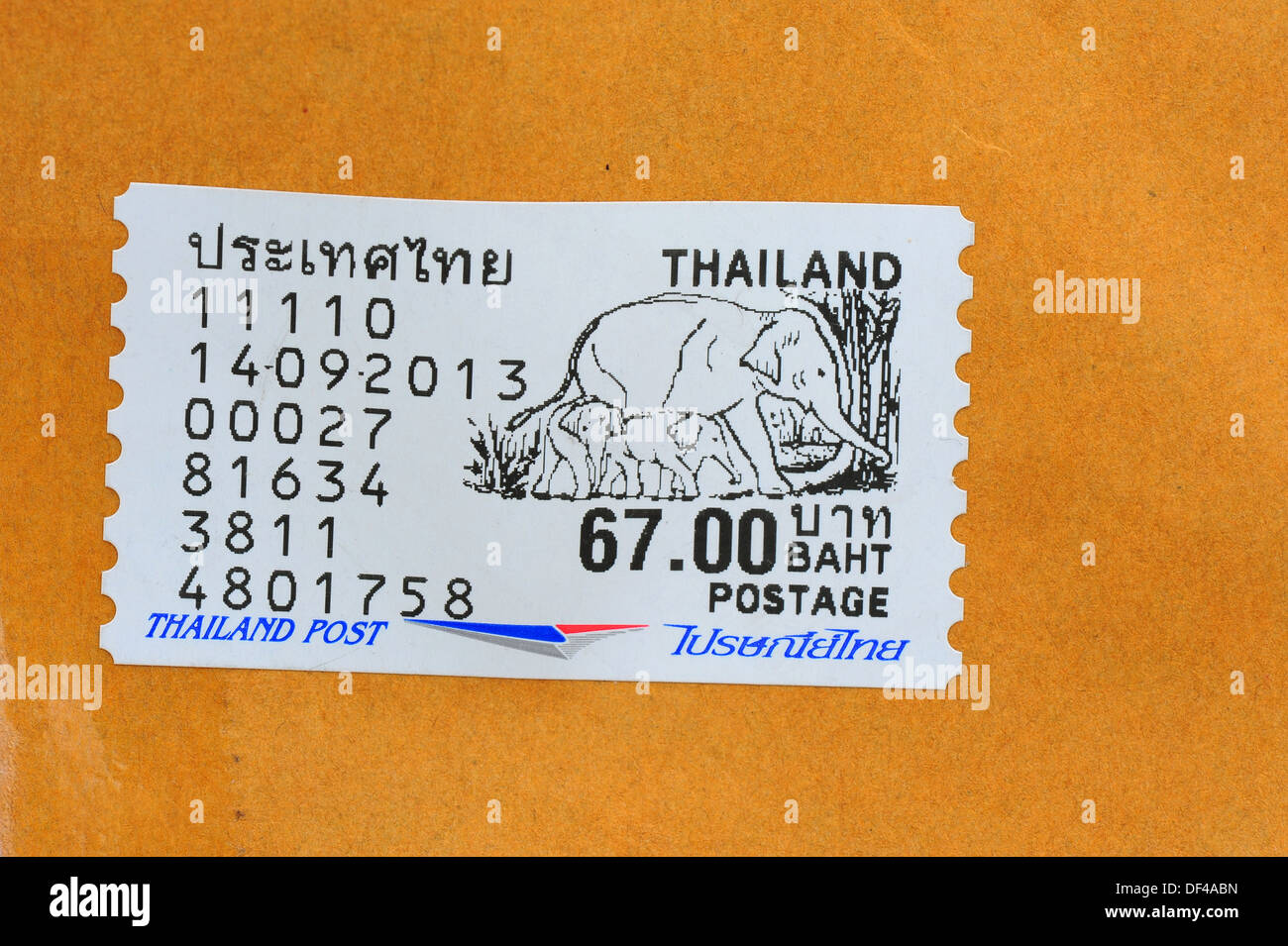 Tailandia Postage Stamp Foto de stock