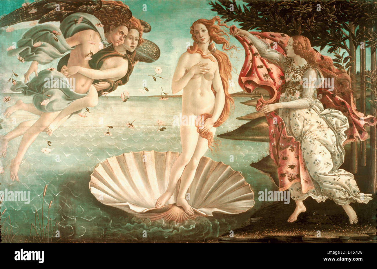 El Nacimiento de Venus" (c. 1485), pintura de Botticelli Fotografía de  stock - Alamy