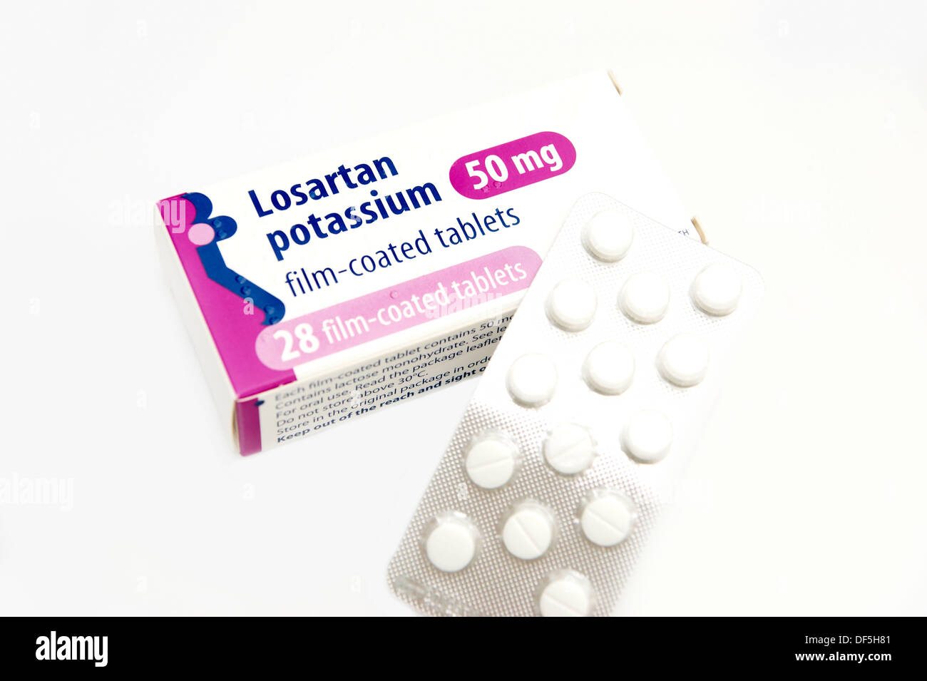 Losartán tabletas de potasio utilizado para bajar la presión arterial