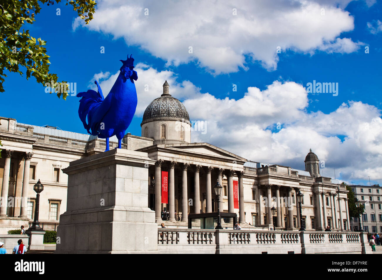 Trafalgar Square, la National Gallery de Londres Foto de stock