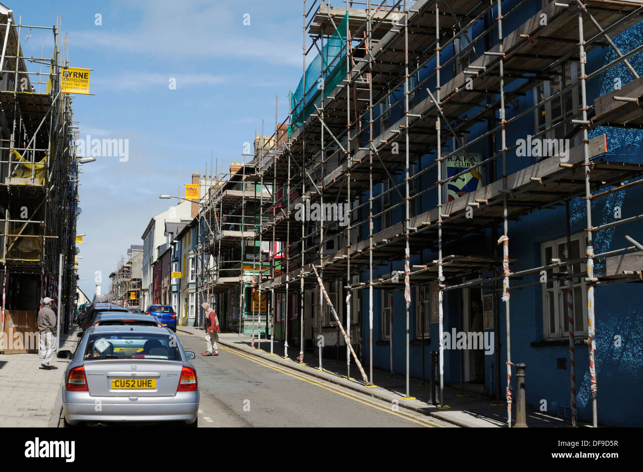 La regeneración urbana en Aberystwyth, Gales, Reino Unido. Foto de stock