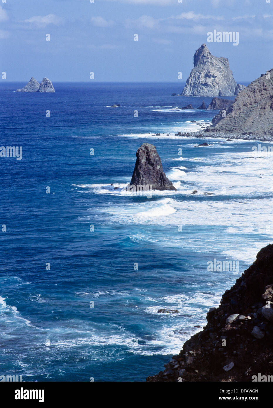 Los Roques de Anaga los Roques de Fuera Tenerife Islas Canarias España. Foto de stock