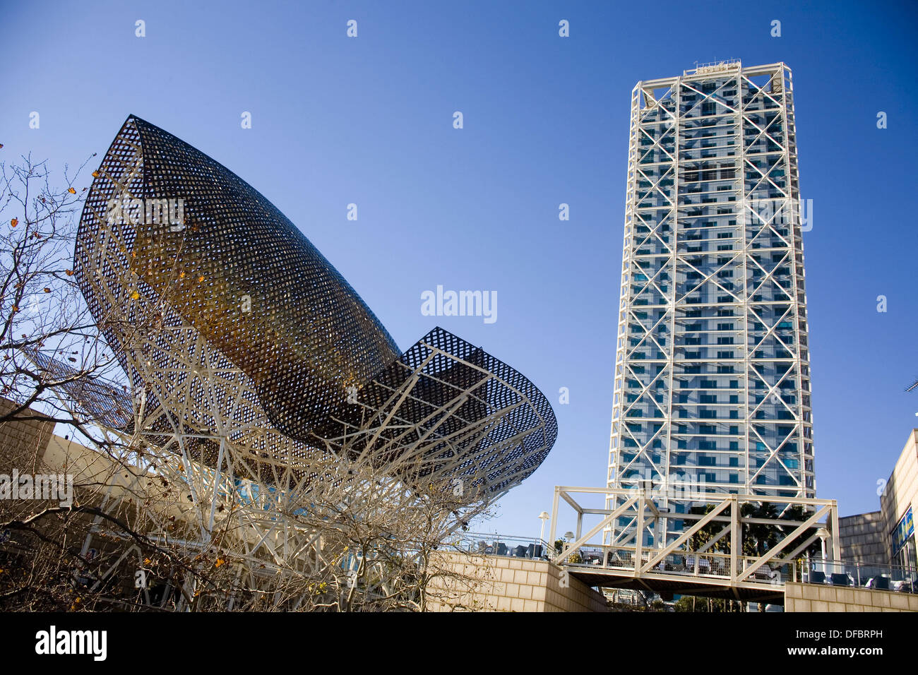 Peix (FISH) escultura de Frank O. Gehry, el Puerto Olímpico de