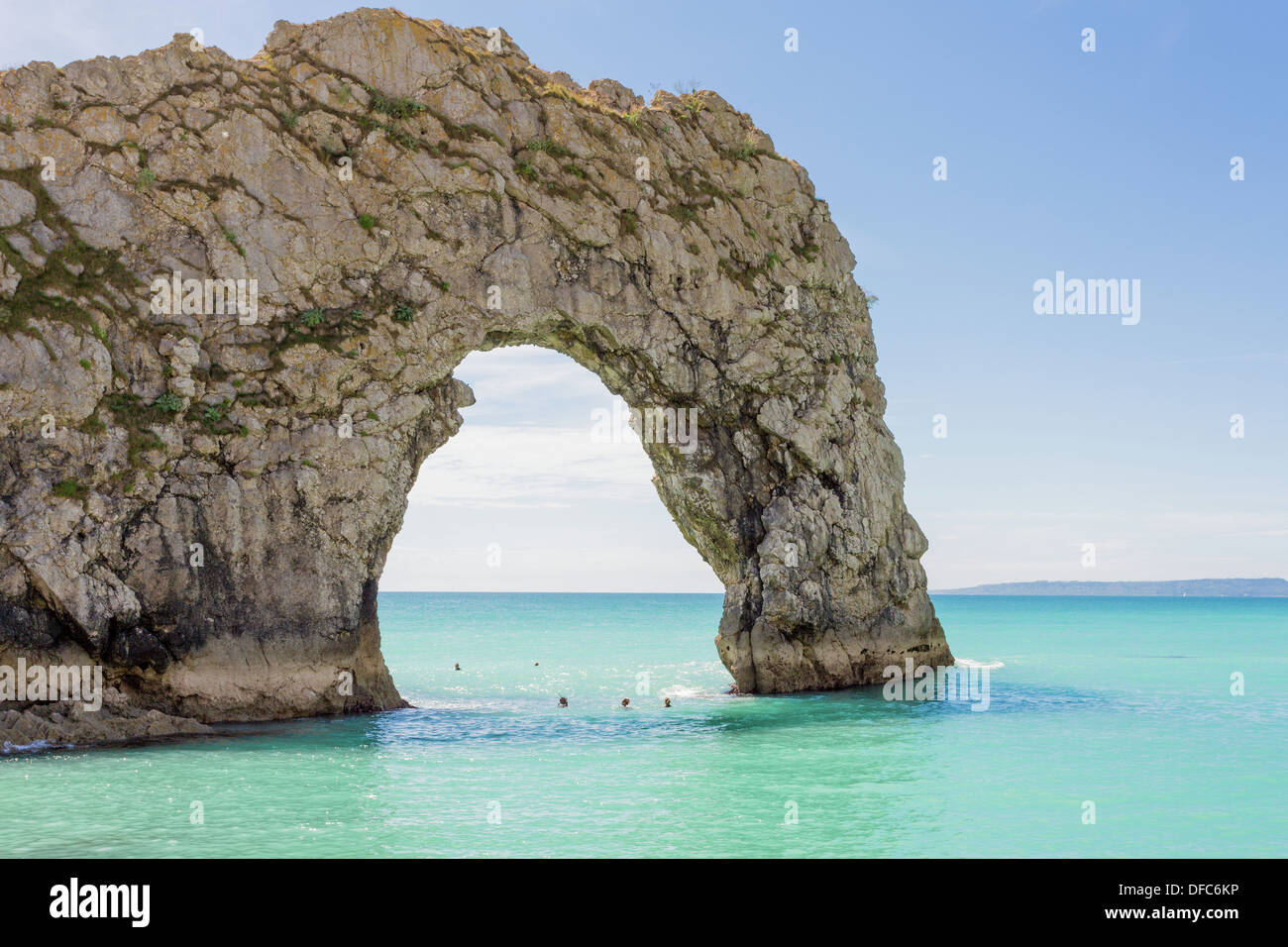 Durdle dor rocas costa de Dorset Foto de stock