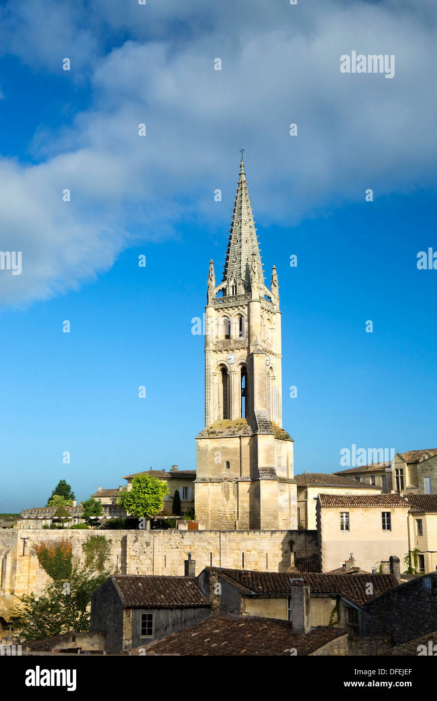 Descripción general de Saint Emilion, ciudad nombrada Patrimonio de la