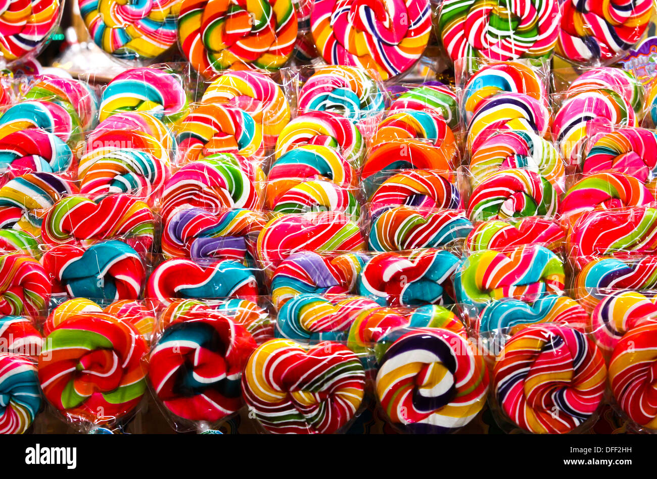 Colorido sweet lollipop Foto de stock