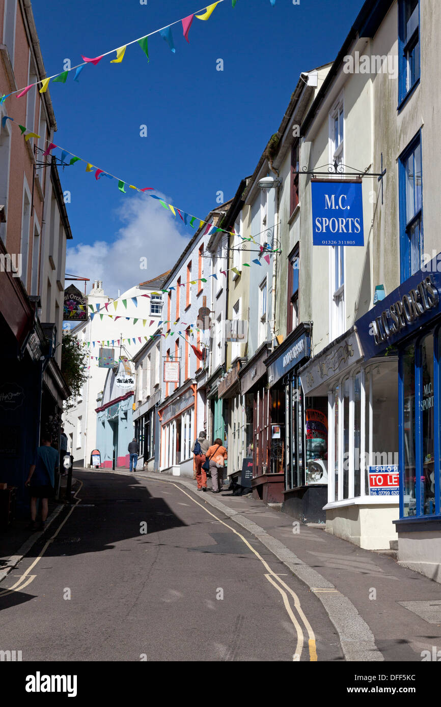 High Street, Falmouth, Cornwall Foto de stock