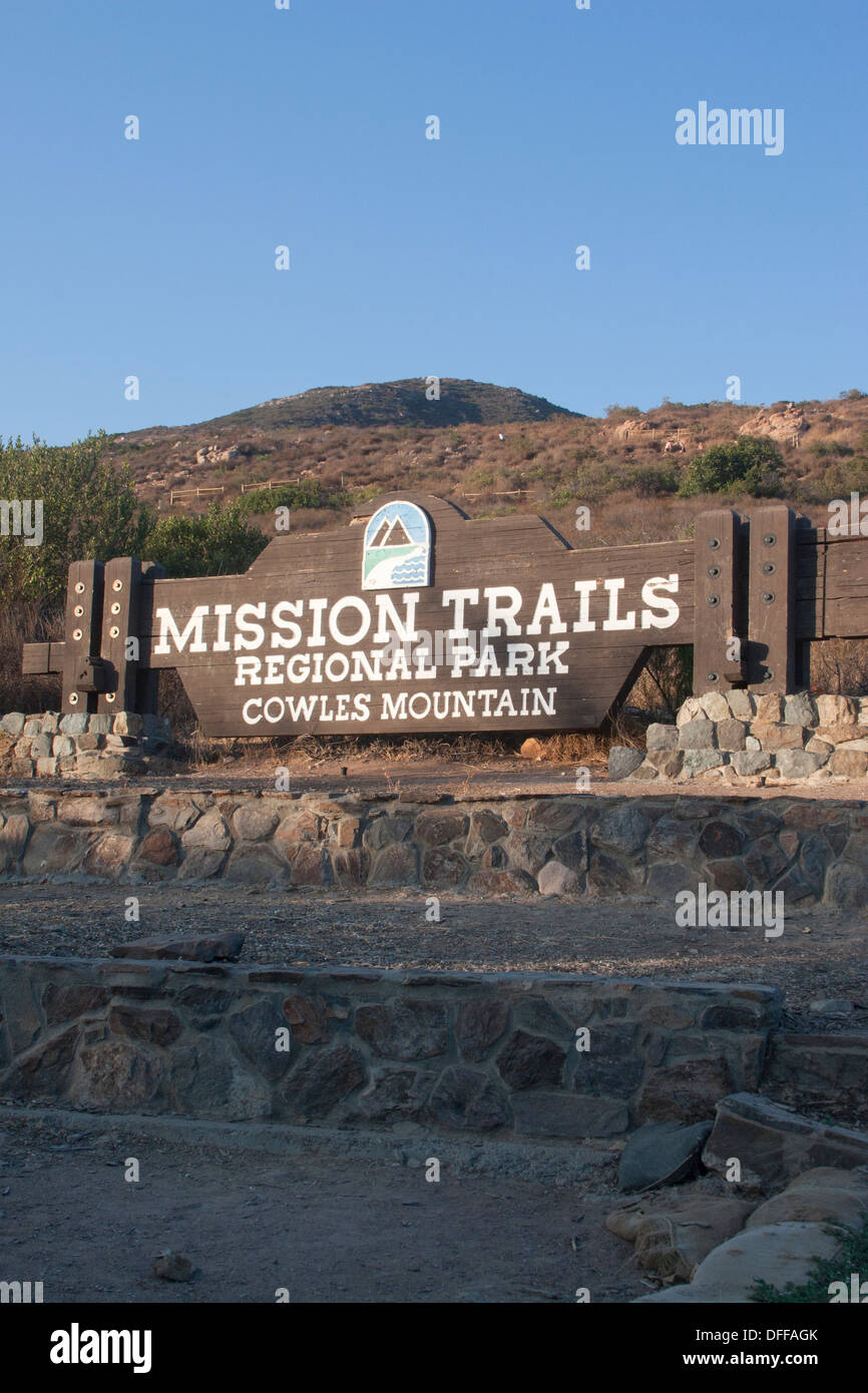 Mission Trails Regional Park, Cowles Mountain, San Diego, CA. Foto de stock