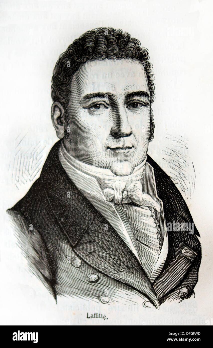 Jacques Laffitte (24 de octubre de 1767 - 26 de mayo de 1844), banquero y político francés Foto de stock