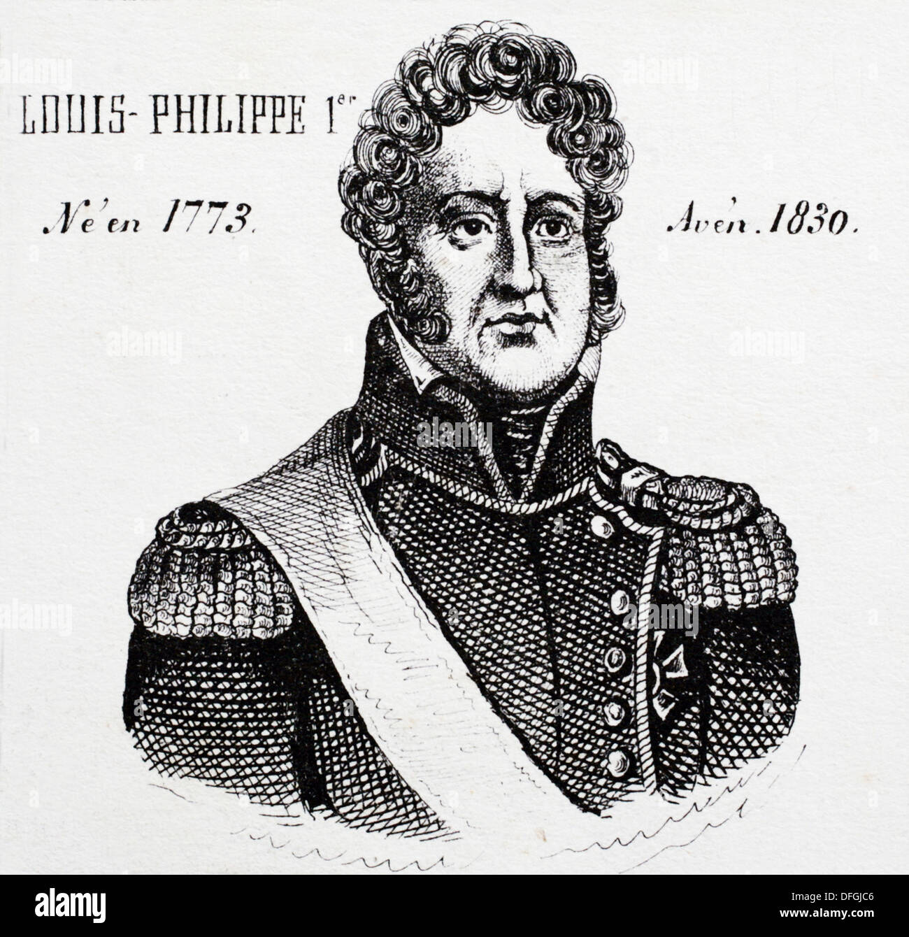 Luis Felipe I, rey de Francia desde 1830 hasta 1848. Historia de Francia, por J.Henry (París, 1842) Foto de stock