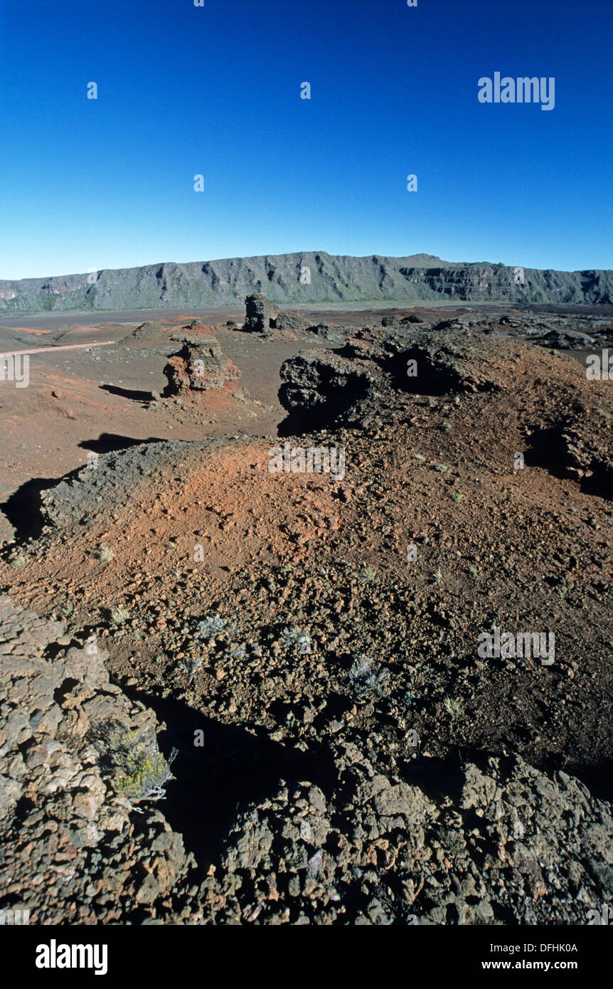 Piton de la Fournaise volcán, la isla de la reunión, departamento de ultramar de Francia, el
