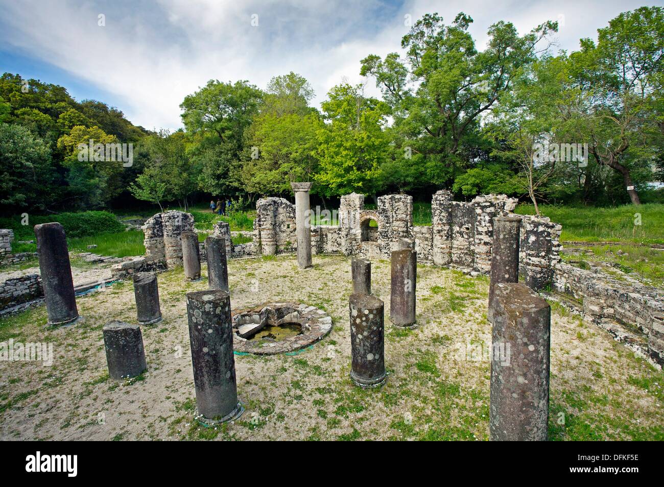 El Baptisterio. 6º siglo DC. La UNESCO. Patrimonio de la Humanidad. Butrint. Albania. Foto de stock