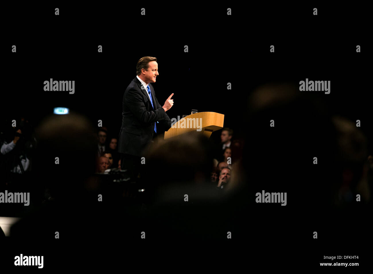 02/10/13 . El Primer Ministro David Cameron .El Primer Ministro cierra la Conferencia del Partido Conservador en Manchester Foto de stock