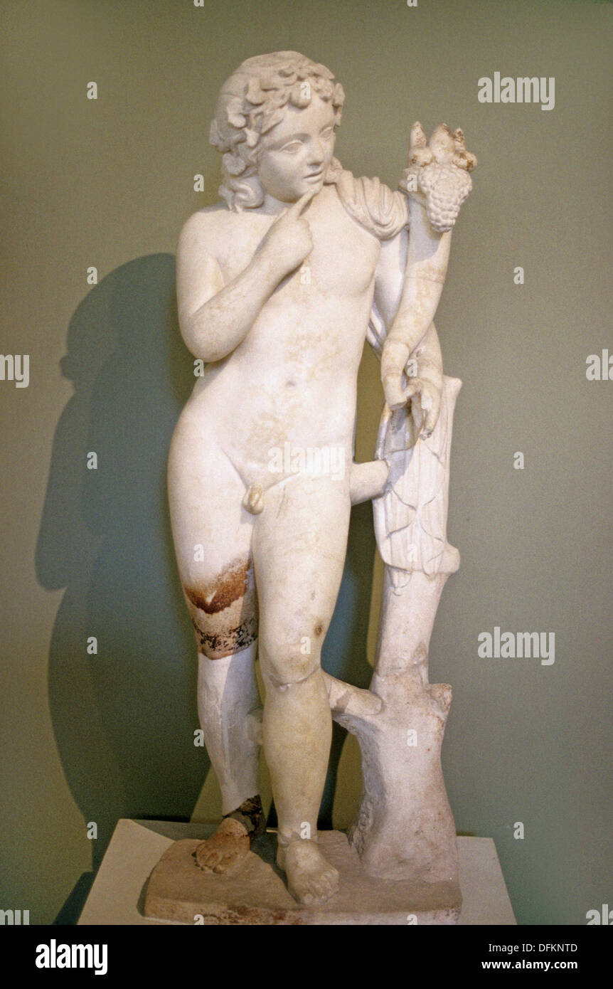 Harpocrates Antiguo Griego Clásico Dios Del Silencio Estatua De Mármol, Antigua Grecia Foto de stock