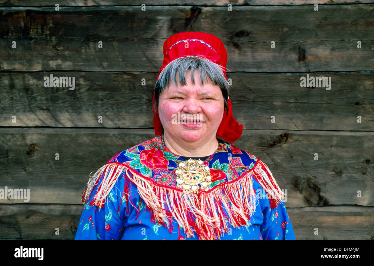 Mujer Sami. Karasjok. Finmark. Noruega Foto de stock