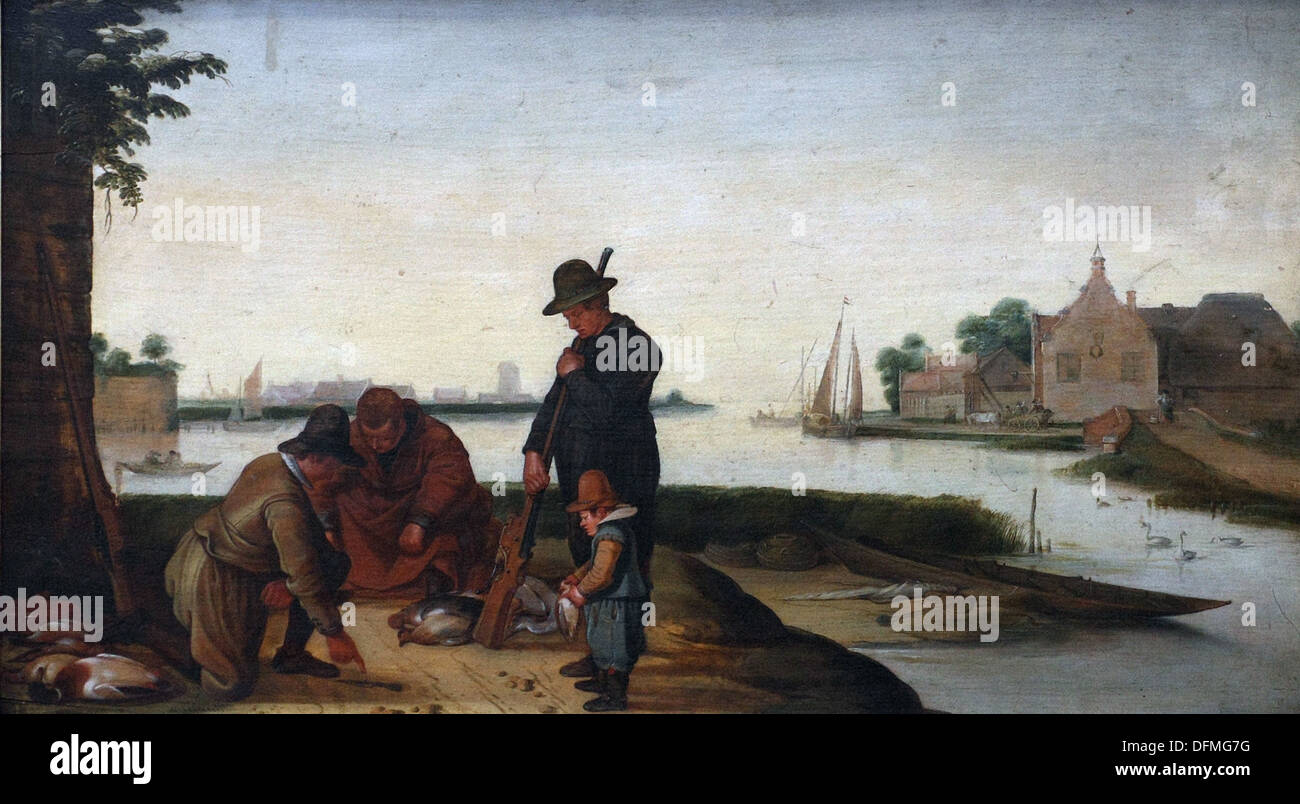 Arent Arentsz llamados CABEL -cazadores tras fowling - 1625 - Museo de Bellas Artes - Budapest, Hungría Foto de stock
