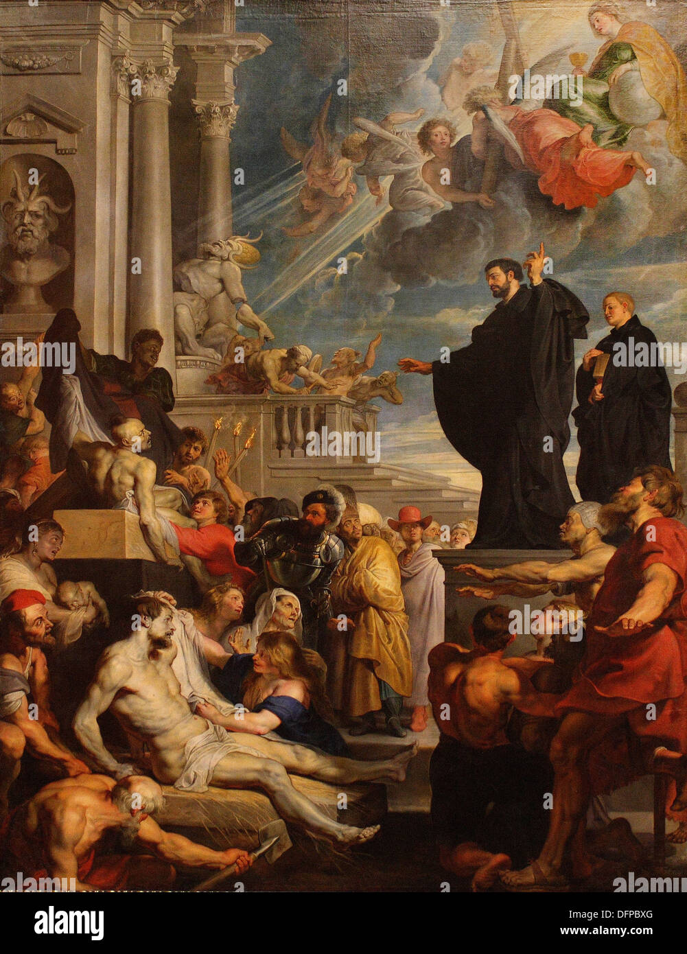 Peter Paul Rubens -los milagros de San Francois Xavier - 1617- Museo Kunsthistoriches - Viena Foto de stock