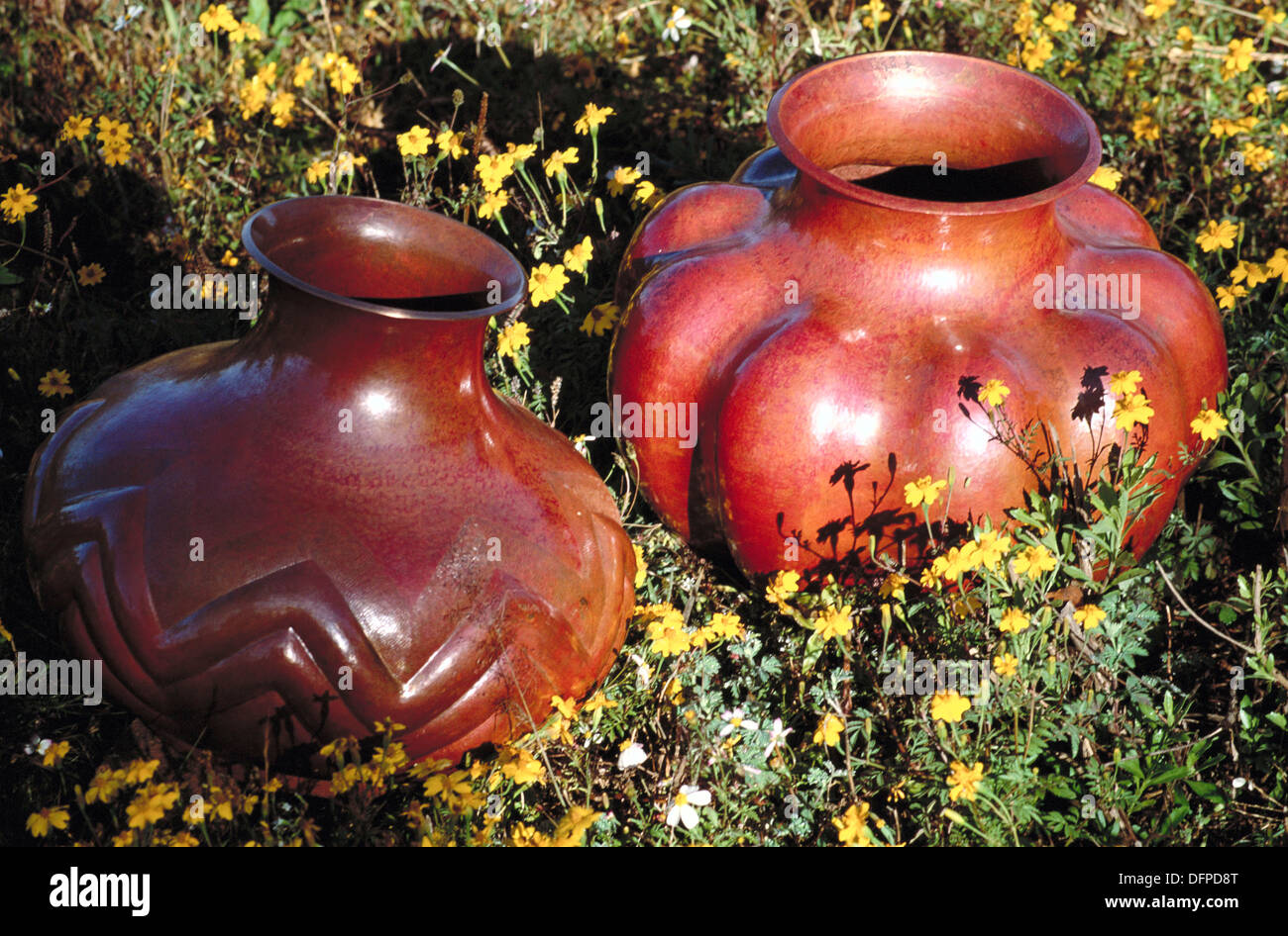 Los Floreros de cobre, Santa Clara del Cobre, Michoacán, México Fotografía  de stock - Alamy