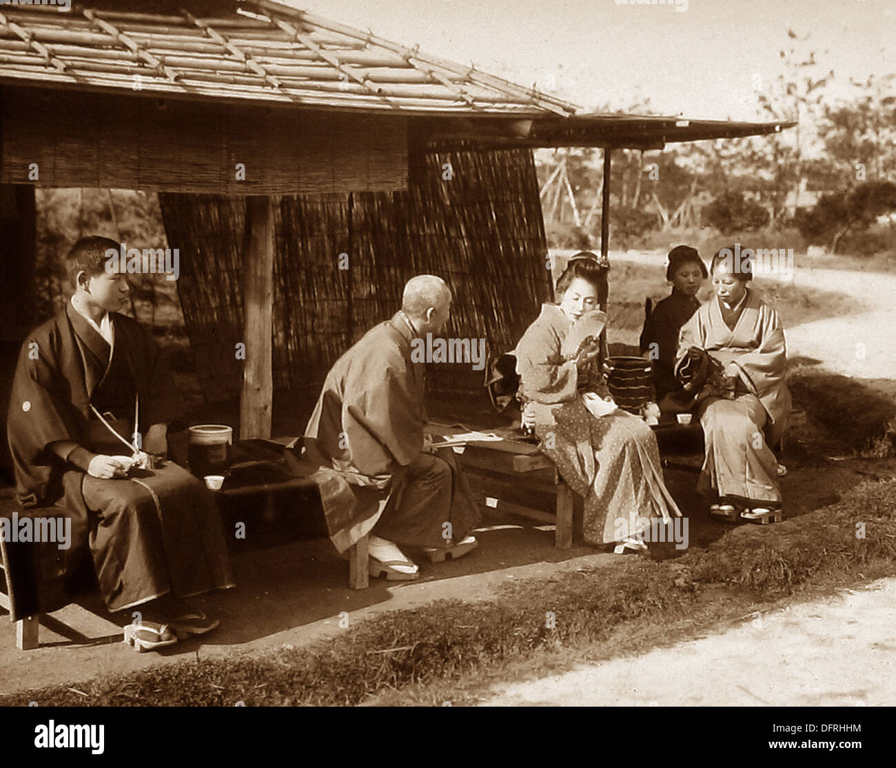 Japón - Viendo mutuo' 1900 Foto de stock
