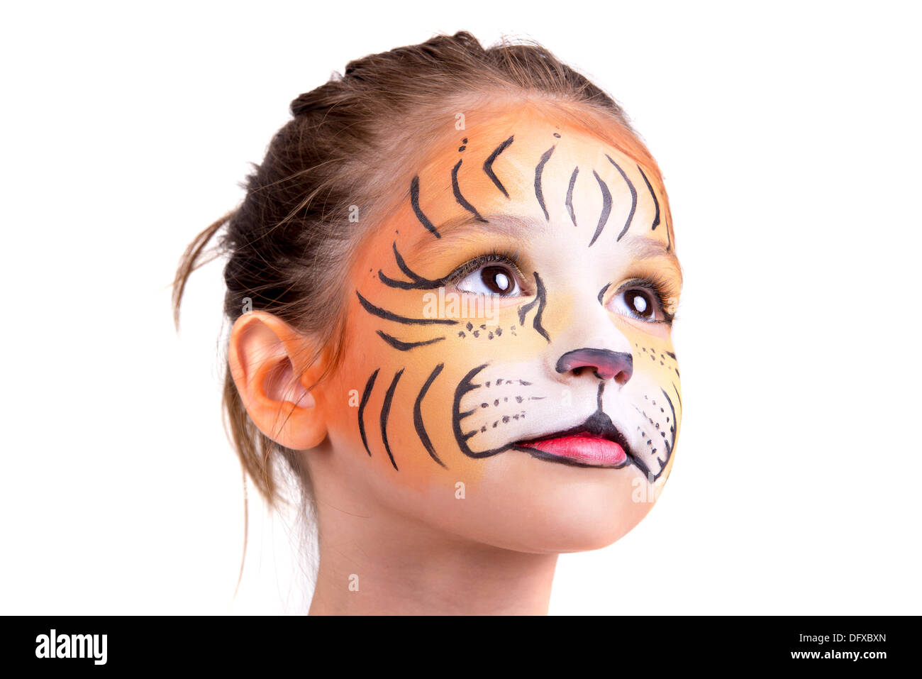 Niña tigre cara pintada fotografías e imágenes de alta resolución - Alamy