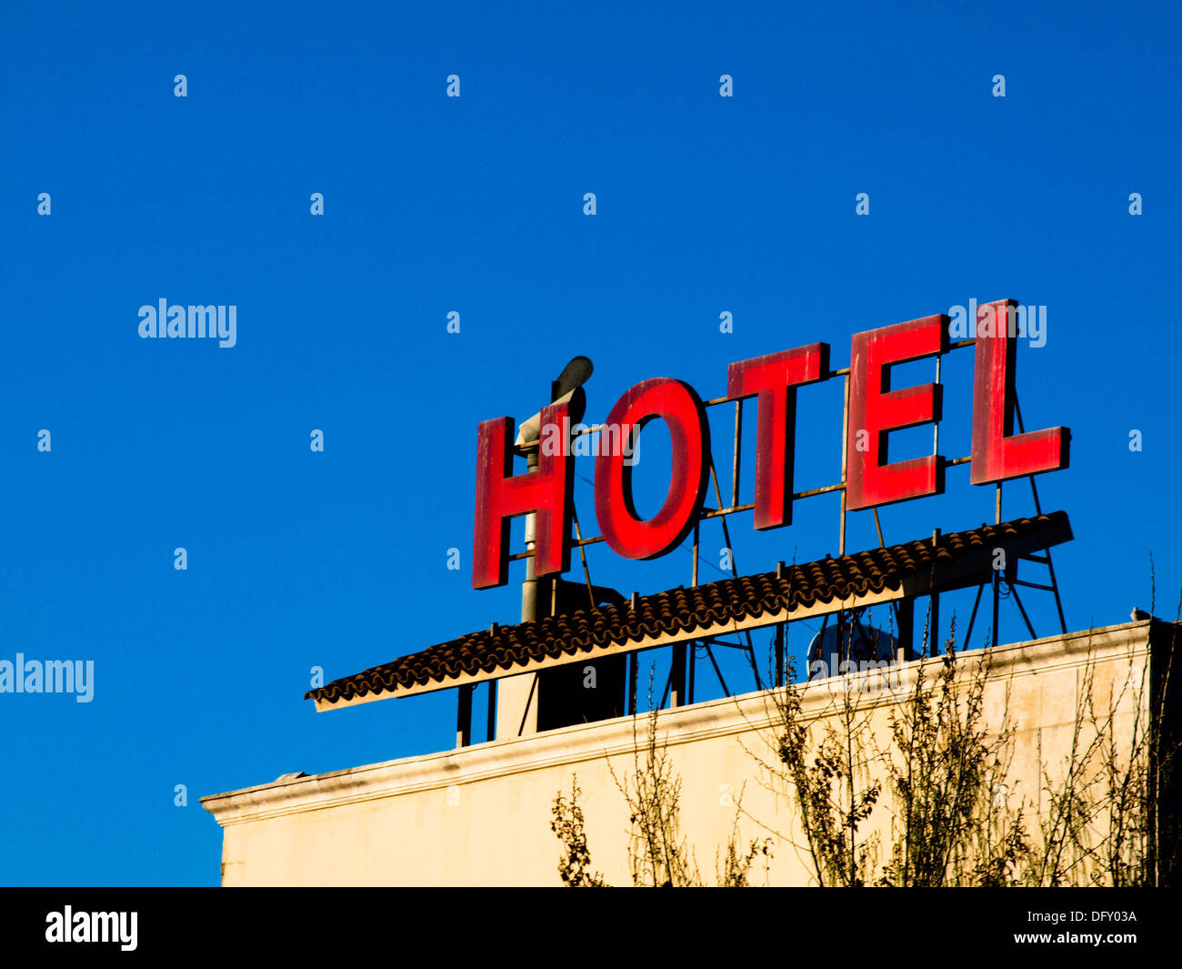 Signo de Hotel Foto de stock