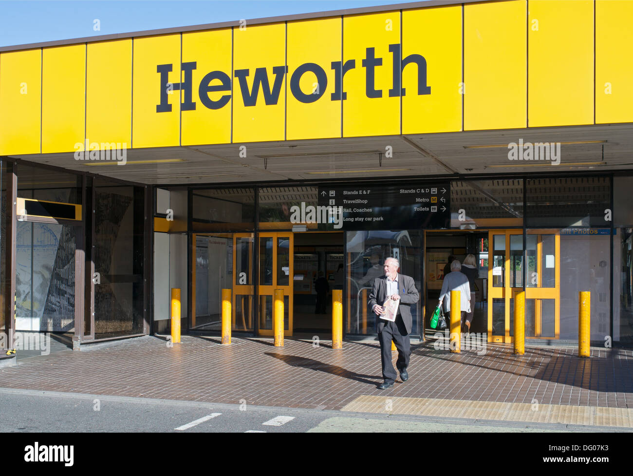 Heworth estación de autobuses y metro Interchange, Gateshead, noreste de Inglaterra Foto de stock