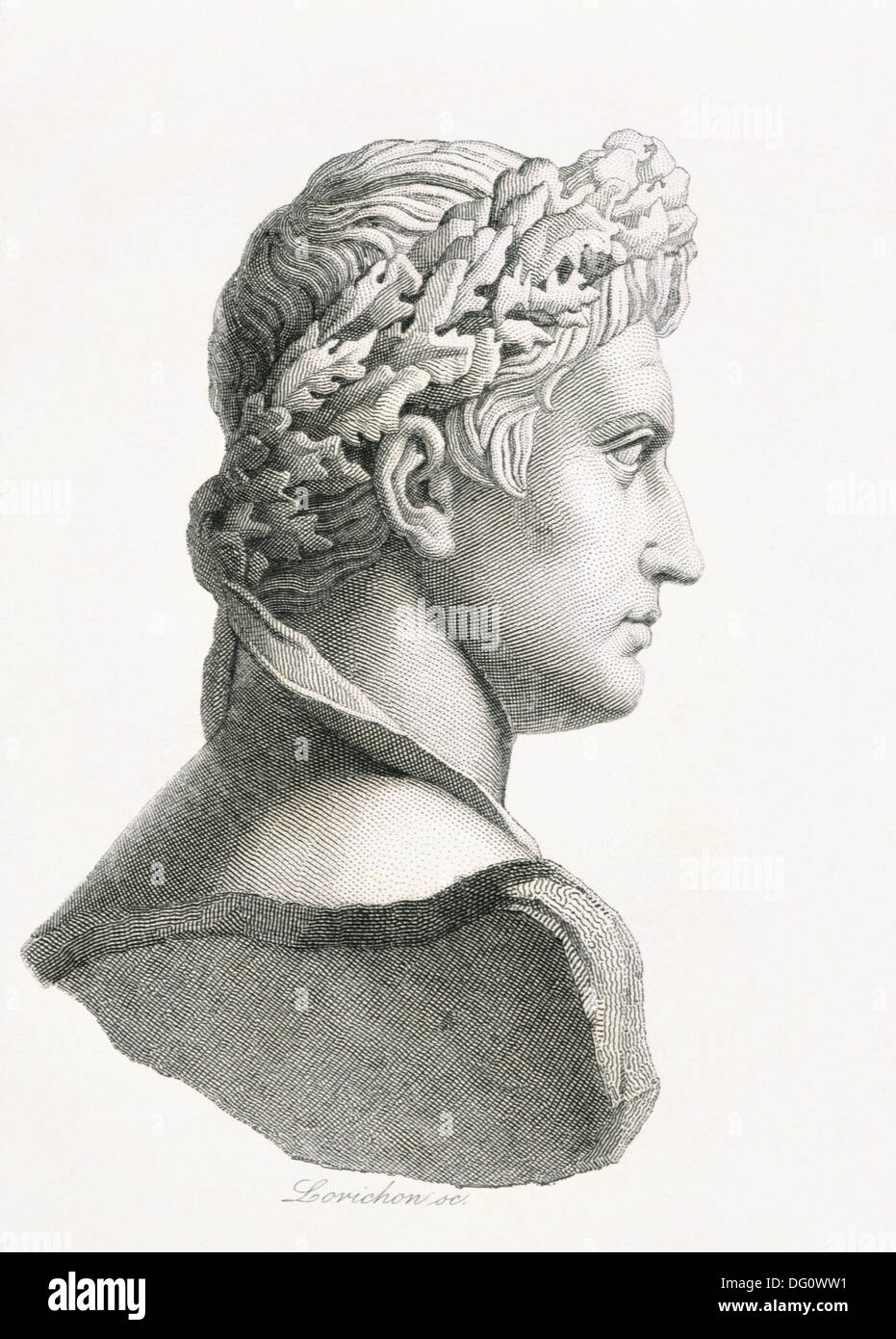 César Augusto, primer emperador romano (63 A.C. AD 14 Fotografía de
