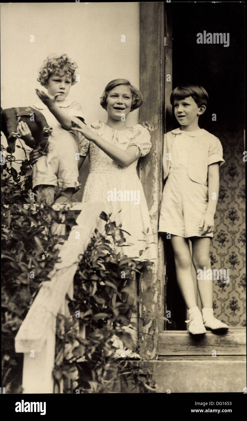 Ak Prinzessin Joséphine Charlotte und Balduino Prinz von Belgien; Foto de stock
