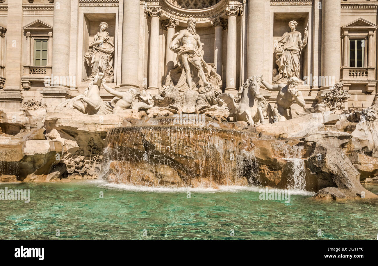 Fontana de Trevi (Fontana di Trevi) en Roma, Italia Foto de stock