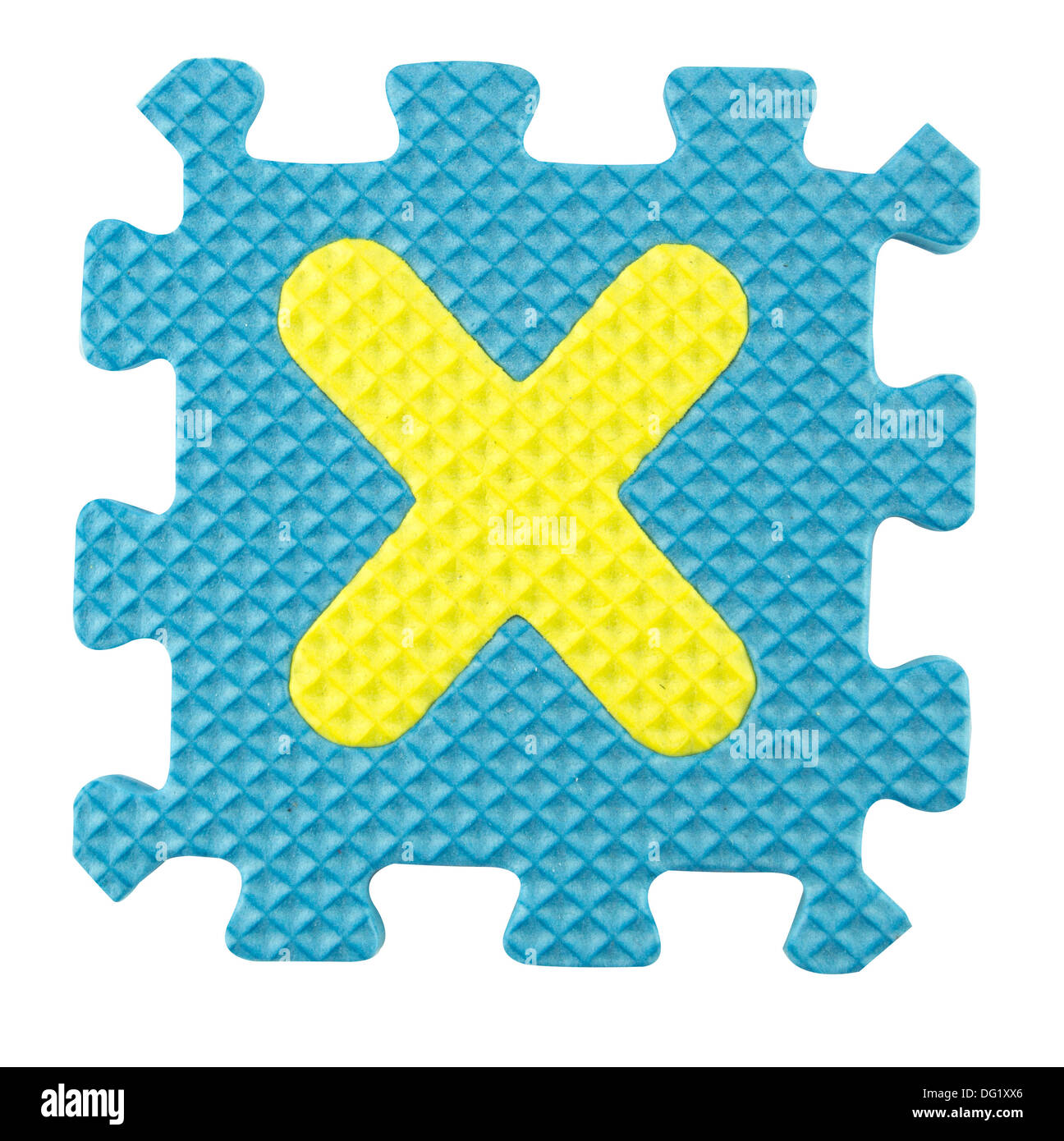 X CARTA, alfabeto rompecabezas isloated sobre fondo blanco , con trazado de recorte. Foto de stock