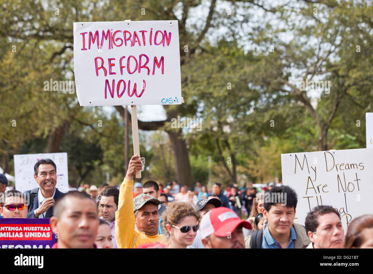 La Reforma de Inmigración de EE.UU. rally - Washington, DC, EE.UU. Foto de stock