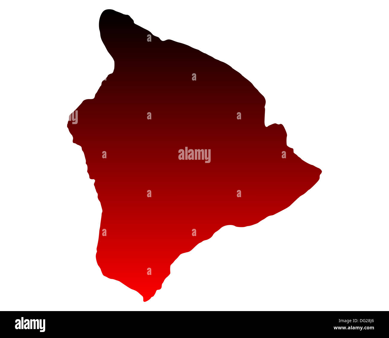 Mapa de Hawai Foto de stock