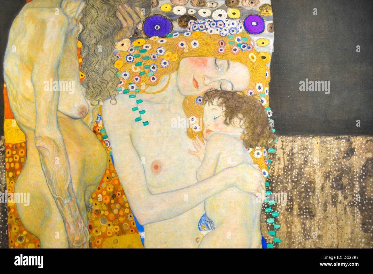 La madre y el niño por Kustav Klimt 1905 Foto de stock