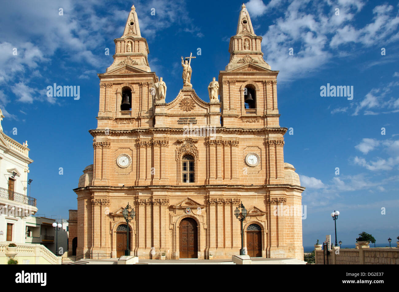 Iglesia Mellieha Malta Foto de stock