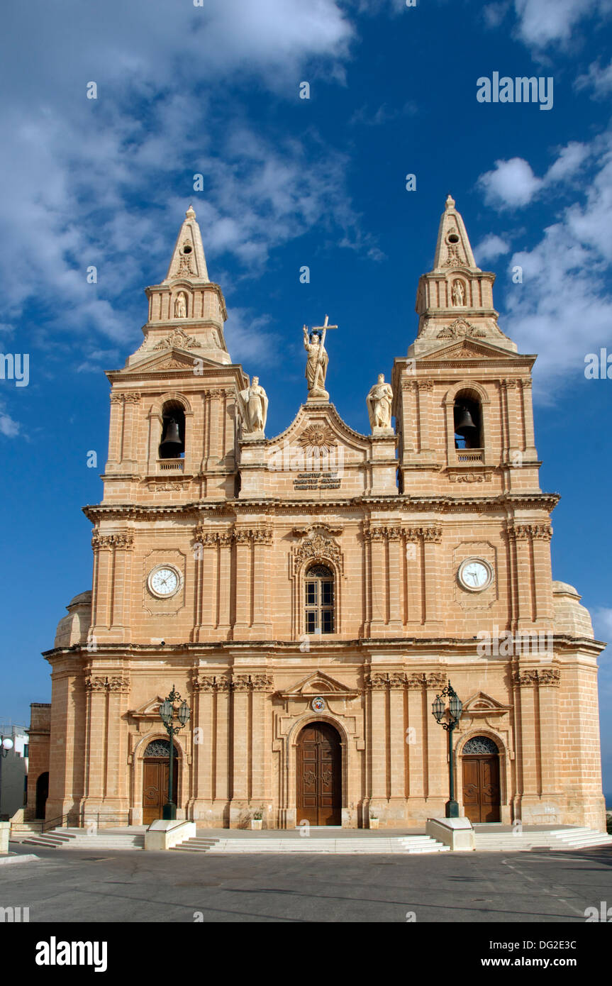 Iglesia Mellieha Malta Foto de stock