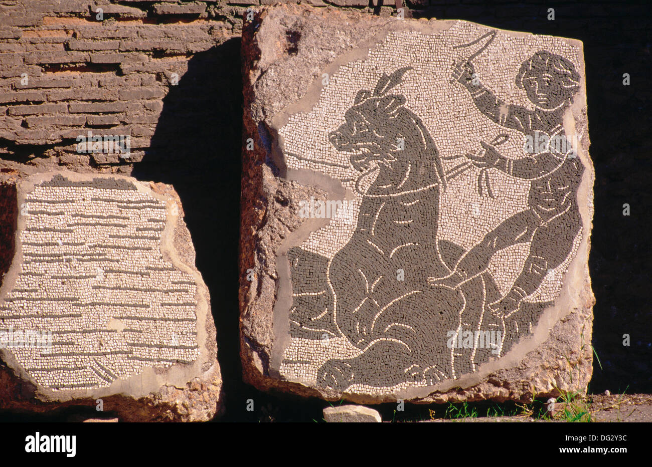 Los mosaicos que adornan el interior de Termas de Caracalla (c. 206-216). Roma. Italia Foto de stock