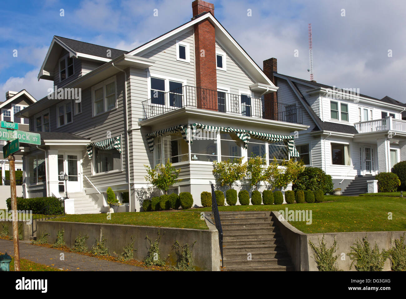 Residencias y grandes casas en Seattle, WA. Foto de stock