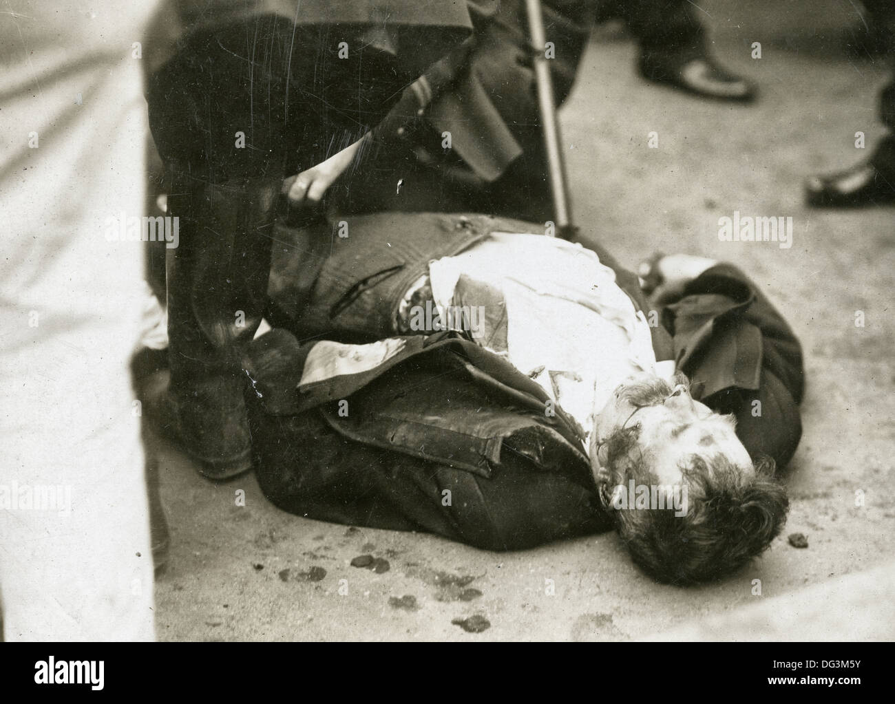 - El Hombre anarquista mató a Union Square, Nueva York - 28 de marzo de 1908 Foto de stock
