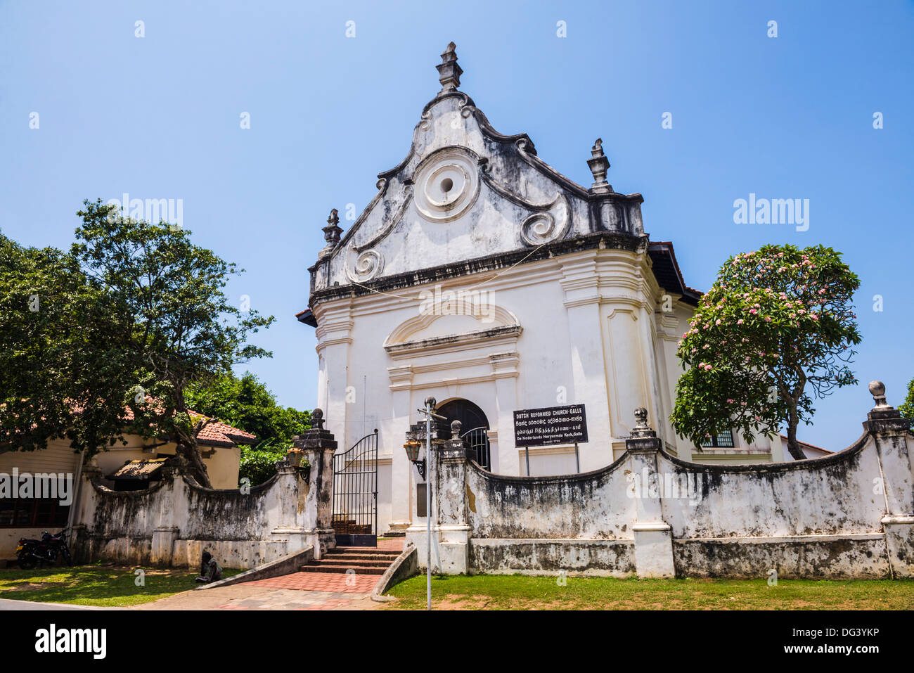 La Iglesia reformada holandesa, la ciudad vieja de Galle, patrimonio mundial de la UNESCO, Sri Lanka, Asia Foto de stock