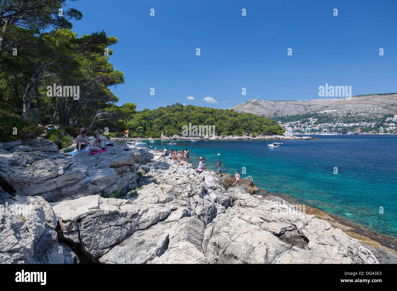 Lokrum Island, Dubrovnik, Dalmacia, Croacia, Europa Foto de stock