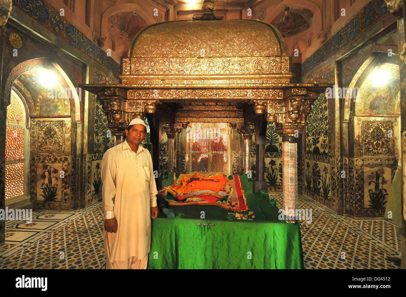 Tumba de Salim Chishti, Jama Masjid mezquita de Fatehpur Sikri, Uttar Pradesh, India, Asia Foto de stock
