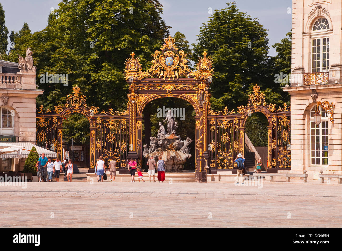 La Plaza Stanislas, Sitio del Patrimonio Mundial de la UNESCO, Nancy, Meurthe-et-Moselle, Francia, Europa Foto de stock