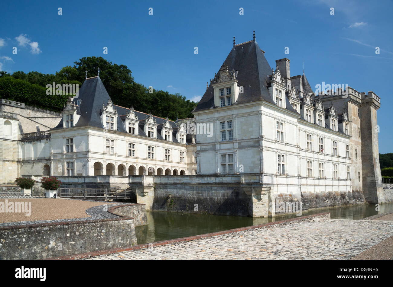 El Valle del Loira palacio renacentista de Villandry, Francia Foto de stock
