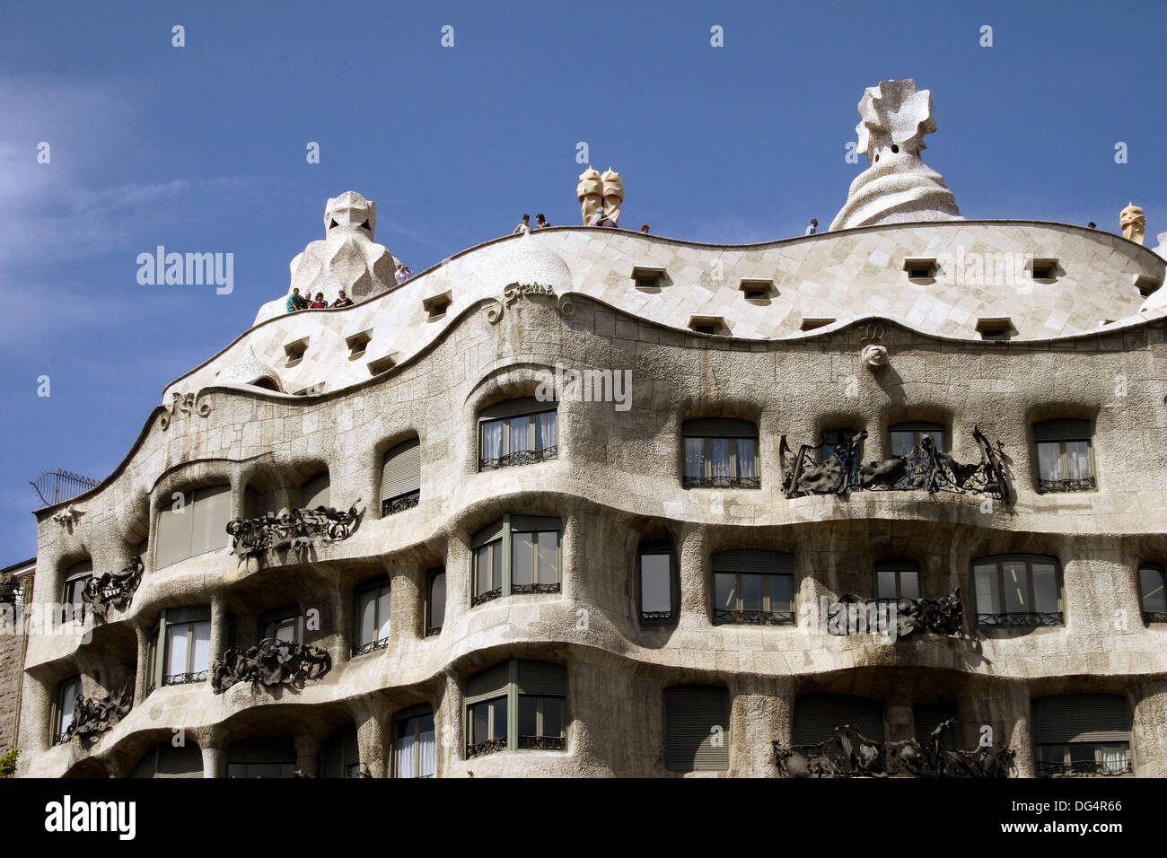 Casa Milà Pedrera", 1906-1912), obra Antoni Gaudí. España Fotografía de - Alamy