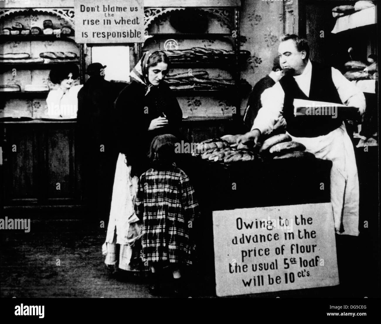 Actores no identificados, On-Set de la película muda, un rincón en el Trigo, dirigida por D.W. Griffith, 1909 Foto de stock