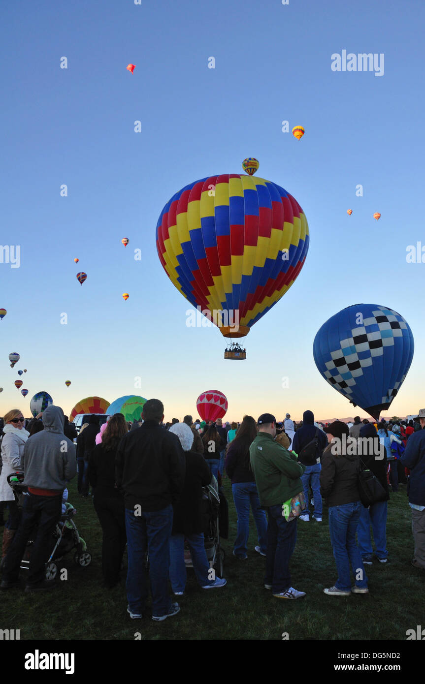 El Albuquerque International Balloon Fiesta en Albuquerque, Nuevo México, EE.UU. Foto de stock