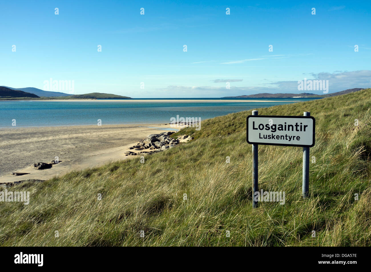 Luskentire Playa Isla de Harris Islas occidentales de Escocia UK Foto de stock